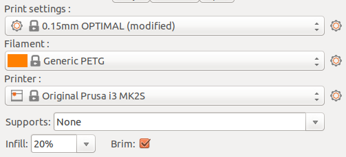 3D printer settings