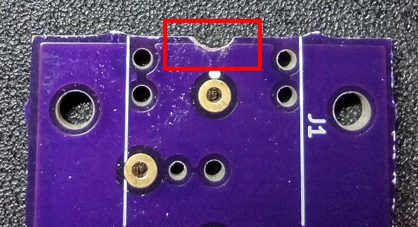 Filed Notch In the PCB For Audio Connector Seating