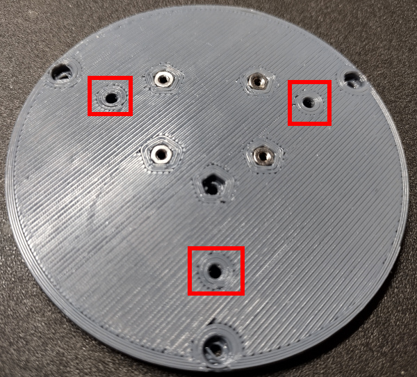 Mounting Base Captive Nut Locations On theh Back Side